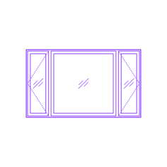 Buildings Bay Bow Windows Bay Window 60 Degree Casement Stencil Svg Design File, Free Vectors File